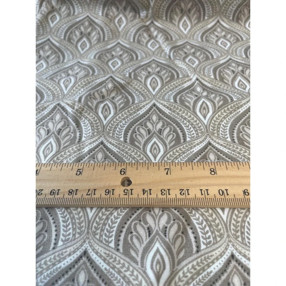Moda 100% Cotton Fabric Geometric Pattern Taupe & Cream 30462 44
